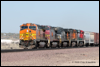 D9-44CW 4509 leads this all GE power consist which includes Superfleet, NS and Swoosh Dash 9s and a TFM GEVO eastbound mixed freight at Newberry, CA, 2010