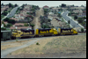 GP35 2839 leads the Escondido Local between Melrose Drive and College Boulevard in Oceanside, CA, 1988