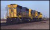 Light engines at Daggett, CA, with SD45-2B 5514 trailing in 1992