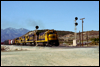 B36-7 7499 leads an eastbound mixed freight at Summit, CA, 1984