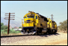 GP50 3840 westbound at Cajon, CA, 1988