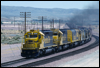 ATSF 5204 West accelerates past Valley Jct., CA, 1988